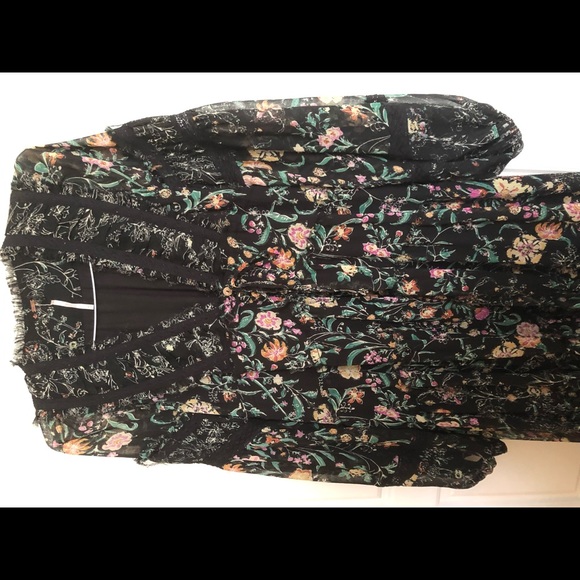 Free People Cassis Printed Chiffon Dress - Picture 3 of 13